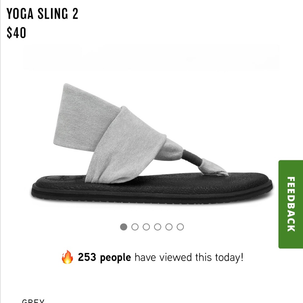 Grey Sanuk sandals size 10 worn once.